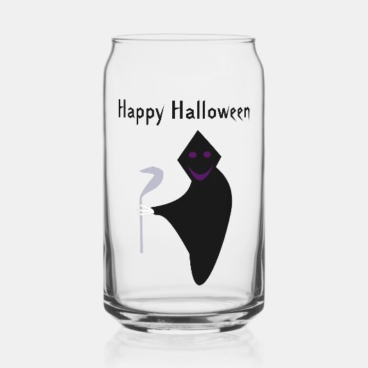 Grim Reaper Halloween Custom Blikvorm Glas (Voorkant)