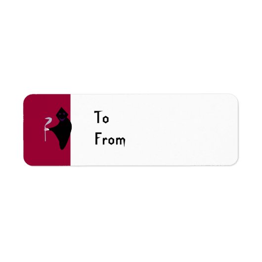 Grim Reaper Halloween Custom Cadeau Labels (Voorkant)