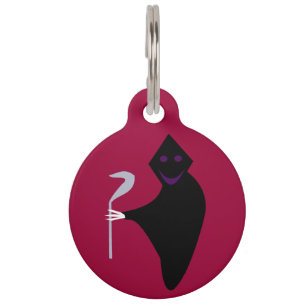 Grim Reaper Halloween Custom Dog Label Huisdierpenning