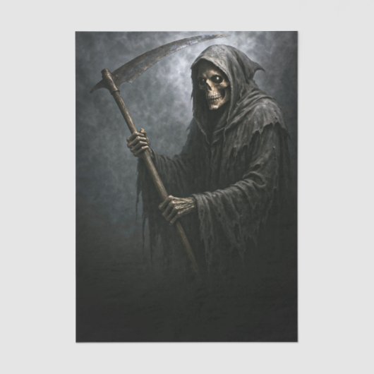 Grim Reaper Halloween Decoupage Tissue Paper Tissuepapier (Voorkant)