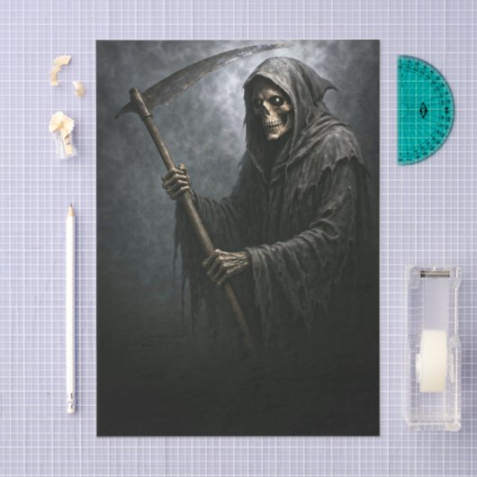 Grim Reaper Halloween Decoupage Tissue Paper Tissuepapier (Craft)