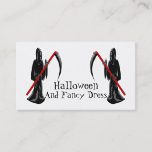 Grim Reaper Halloween Fancy dress Visitekaartje