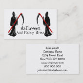 Grim Reaper Halloween Fancy jurk Visitekaartje (Voorkant / Achterkant)