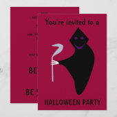 Grim Reaper Halloween-feest Uitnodiging Aanpasbaar (Voorkant / Achterkant)