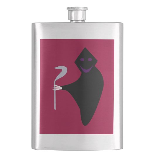 Grim Reaper Halloween Flasks Heupfles (Voorkant)