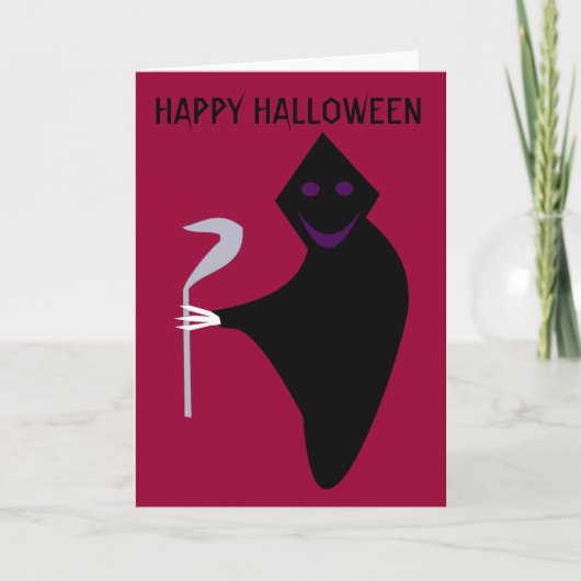Grim Reaper Halloween Kaart (Voorkant)