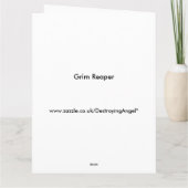 Grim Reaper Halloween  Kaart (Achterkant)