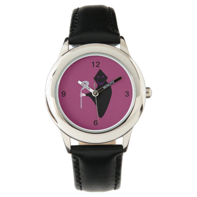 Grim Reaper Halloween Kinderen Watch with Numbers Horloge (Voorkant)