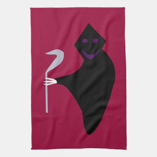 Grim Reaper Halloween Kitchen Towel Theedoek (Verticaal)