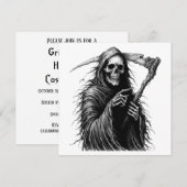 Grim Reaper Halloween Kostuum Feest Uitnodiging (Voorkant / Achterkant)