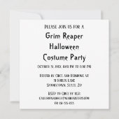 Grim Reaper Halloween Kostuum Feest Uitnodiging (Achterkant)
