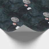 Grim Reaper Halloween Night Moon Cadeaupapier (Hoek)