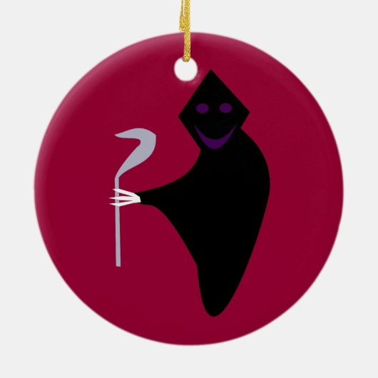 Grim Reaper Halloween Ornament (Achterkant)