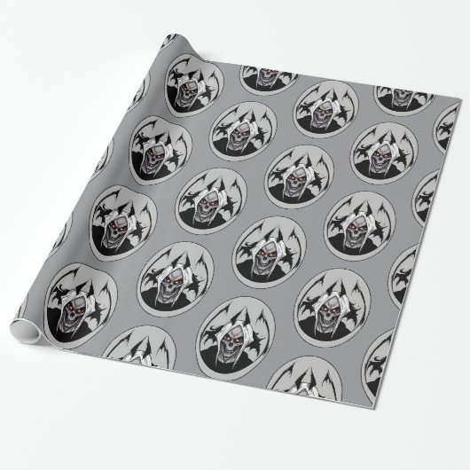 Grim Reaper Halloween-overlooppapier Cadeaupapier (Uitgerold)