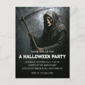 Grim Reaper Halloween Party Invitation Postcard Briefkaart (Voorkant)