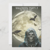 Grim Reaper Halloween Party Kaart (Voorkant)