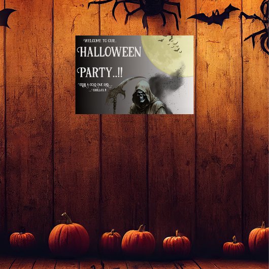 Grim Reaper Halloween Party Poster