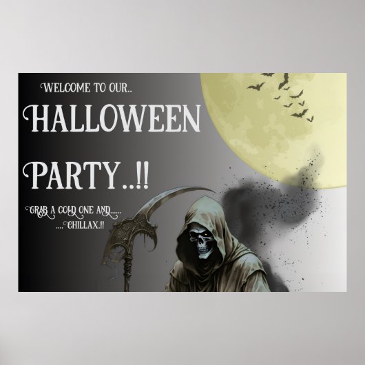 Grim Reaper Halloween Party Poster (Voorkant)
