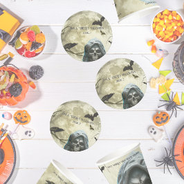 Grim Reaper Halloween Party Ronde Kartonnen Onderzetter