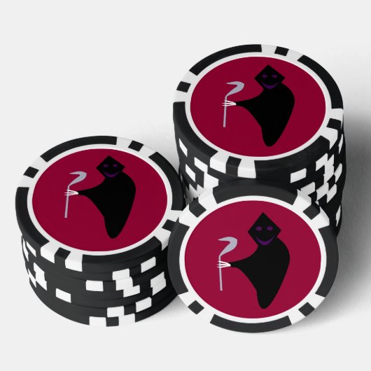 Grim Reaper Halloween Poker Chips (Opstapeling)
