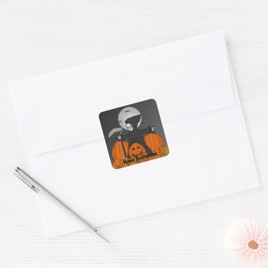 Grim Reaper Halloween Stickers (Envelop)
