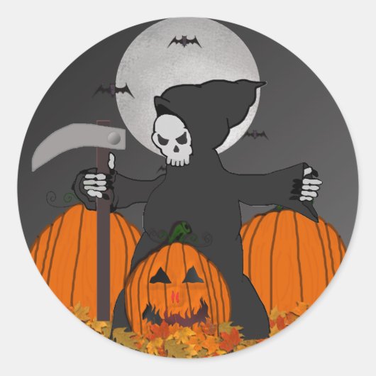Grim Reaper Halloween Stickers (Voorkant)