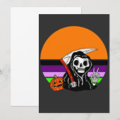 Grim Reaper - Halloween Sunset Jack O'Lantern Kaart (Voorkant / Achterkant)