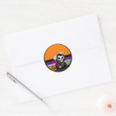 Grim Reaper - Halloween Sunset Jack O'Lantern Ronde Sticker (Envelop)