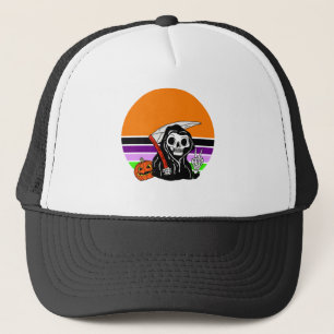 Grim Reaper - Halloween Sunset Jack O'Lantern Trucker Pet