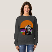 Grim Reaper - Halloween Sunset Jack O'Lantern Trui (Voorkant volledig)