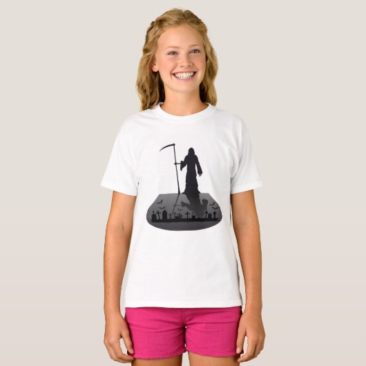 Grim Reaper Halloween T-shirt (Voorkant volledig)