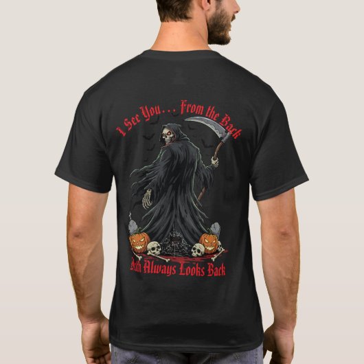 Grim Reaper Halloween T-shirt ☠️🎃 Eng Cool (Achterkant)