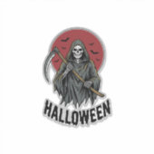 Grim Reaper Halloween Vintage Gravure Kunst_1 Sticker (Voorkant)