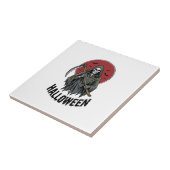 Grim Reaper Halloween Vintage Gravure Kunst_1 Tegeltje (Zijkant)