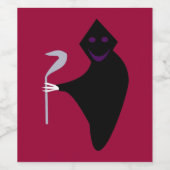Grim Reaper Halloween Wine Bottle Labels Wijn Etiket (Enkel label)