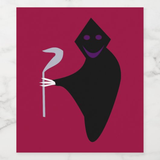 Grim Reaper Halloween Wine Bottle Labels Wijn Etiket (Enkel label)