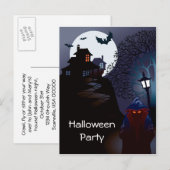 Grim Reaper Haunted Halloween Party Uitnodiging (Voorkant / Achterkant)