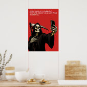 Grim Reaper heet als hel sterven om te ontmoeten Poster (Keuken)