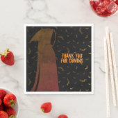 Grim Reaper Hooded Creepy Flying Bats Halloween Servet (Insitu)