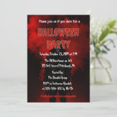 Grim Reaper in wervelende rode nevel Halloween-fee Kaart (Staand voorkant)