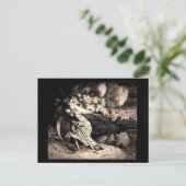 Grim Reaper in zwart briefkaart (Staand voorkant)