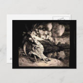 Grim Reaper in zwart briefkaart (Voorkant / Achterkant)