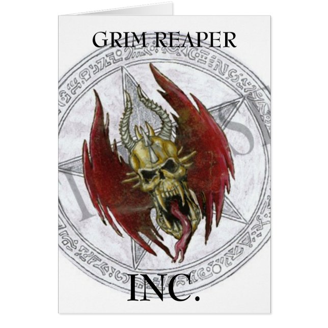 GRIM REAPER, INC. GREETINS-KAART (Voorkant)