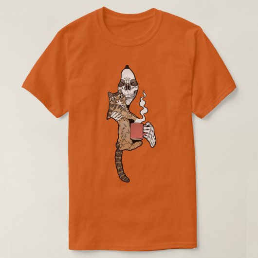 Grim Reaper Kat Vriend Koffie T-shirt (Design voorkant)