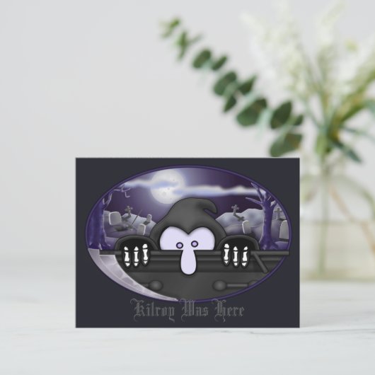 Grim Reaper Kilroy Briefkaart 2 (Staand voorkant)