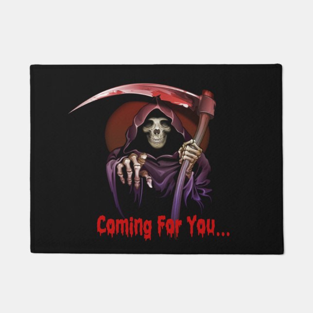 Grim Reaper komt voor je Halloween Deurmat (Voorkant)