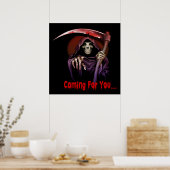 Grim Reaper komt voor je Halloween Poster (Keuken)