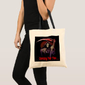 Grim Reaper komt voor je Halloween Tote Bag (Voorkant (product))