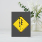 Grim Reaper kruising. Briefkaart (Staand voorkant)