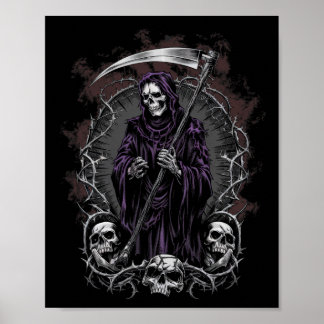 Grim Reaper Kunstwerk Horror Halloween Poster